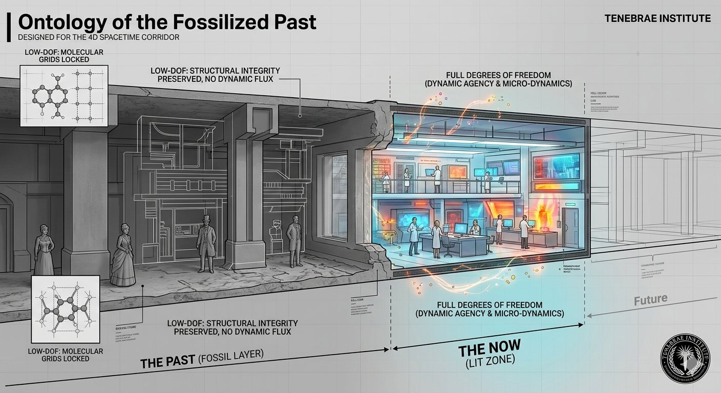 Ontology of the Fossilized Past — 4D Spacetime Corridor